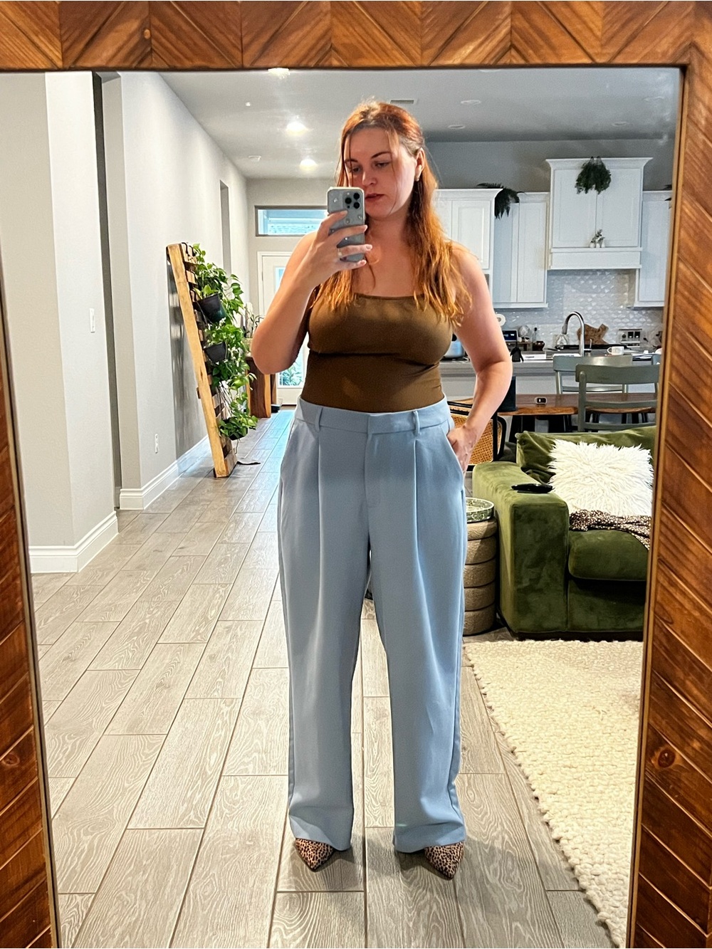 Old Navy Light Blue Wide-Leg Trousers